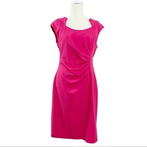 Calvin Klein Byzantine side-ruched sheath dress 10